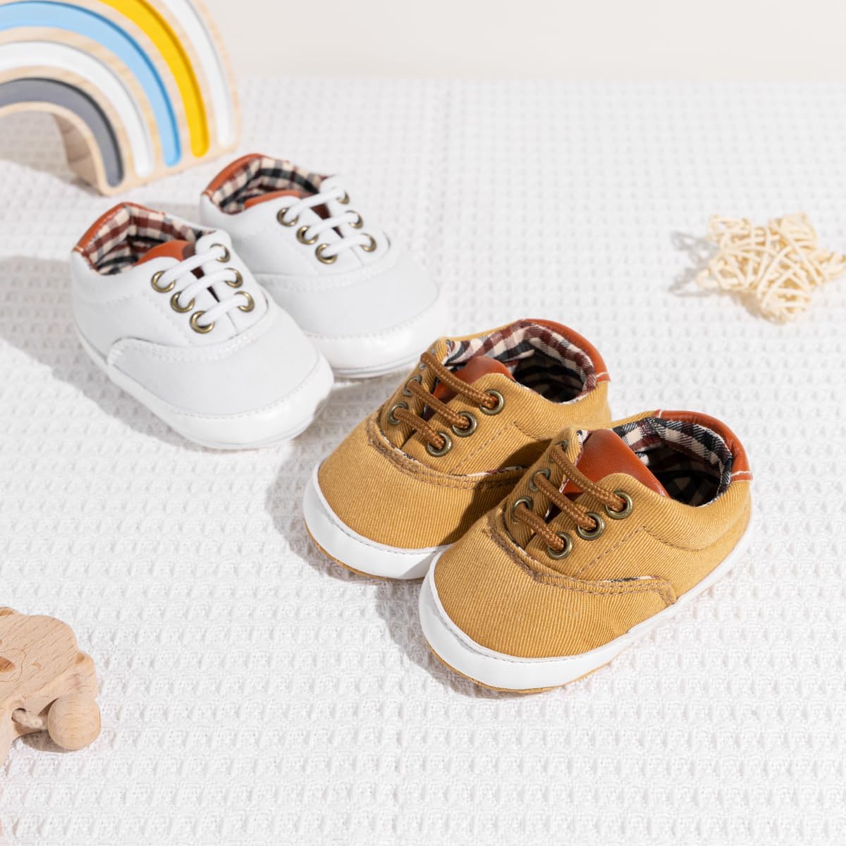 Morbido Infant Baby Boys Girls Canvas Sneaker Toddler Slip On Anti Skid Newborn First Walkers Candy