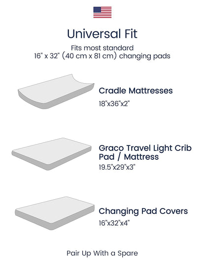 TotAha Cactus Changing Pad Covers Neutral, Buttery Soft Changing Table Cover Girl Boy, Silky
