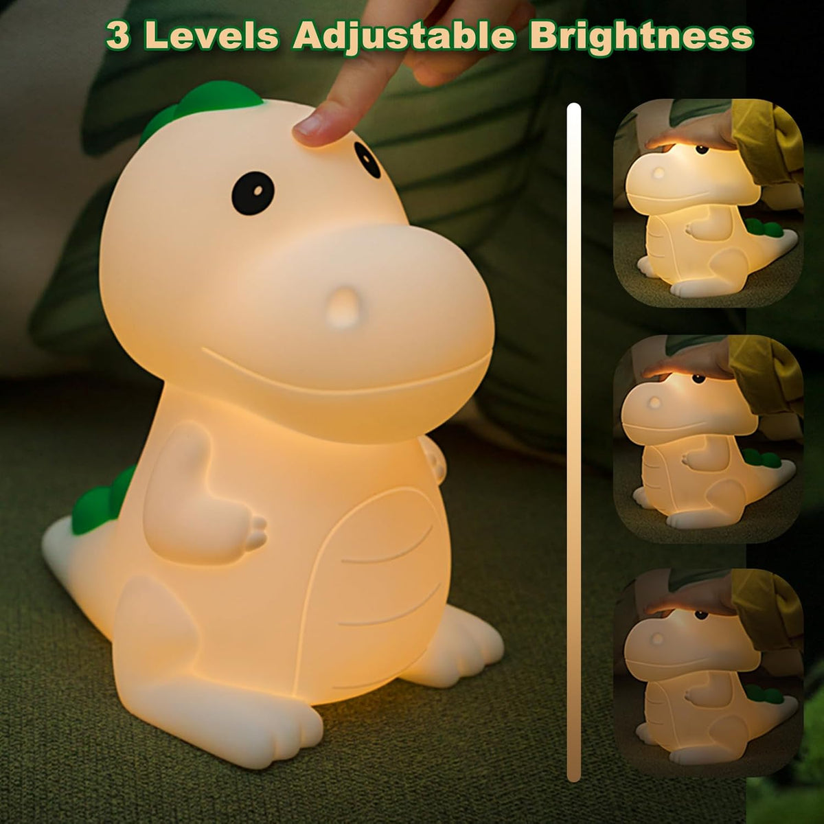 Night Light for Kids, Dinosaur Nightlight Kids Lamps for Bedrooms Boys, Cute Lights Dinosaur Gifts