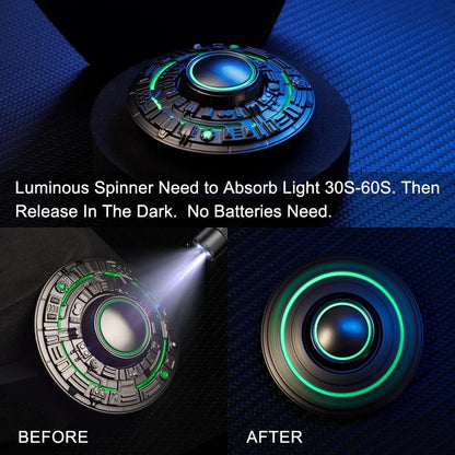 Cool Spaceship Fidget Spinners Metal, UFO Model Finger Hand Spinner, Anti Anxiety Stress Relief