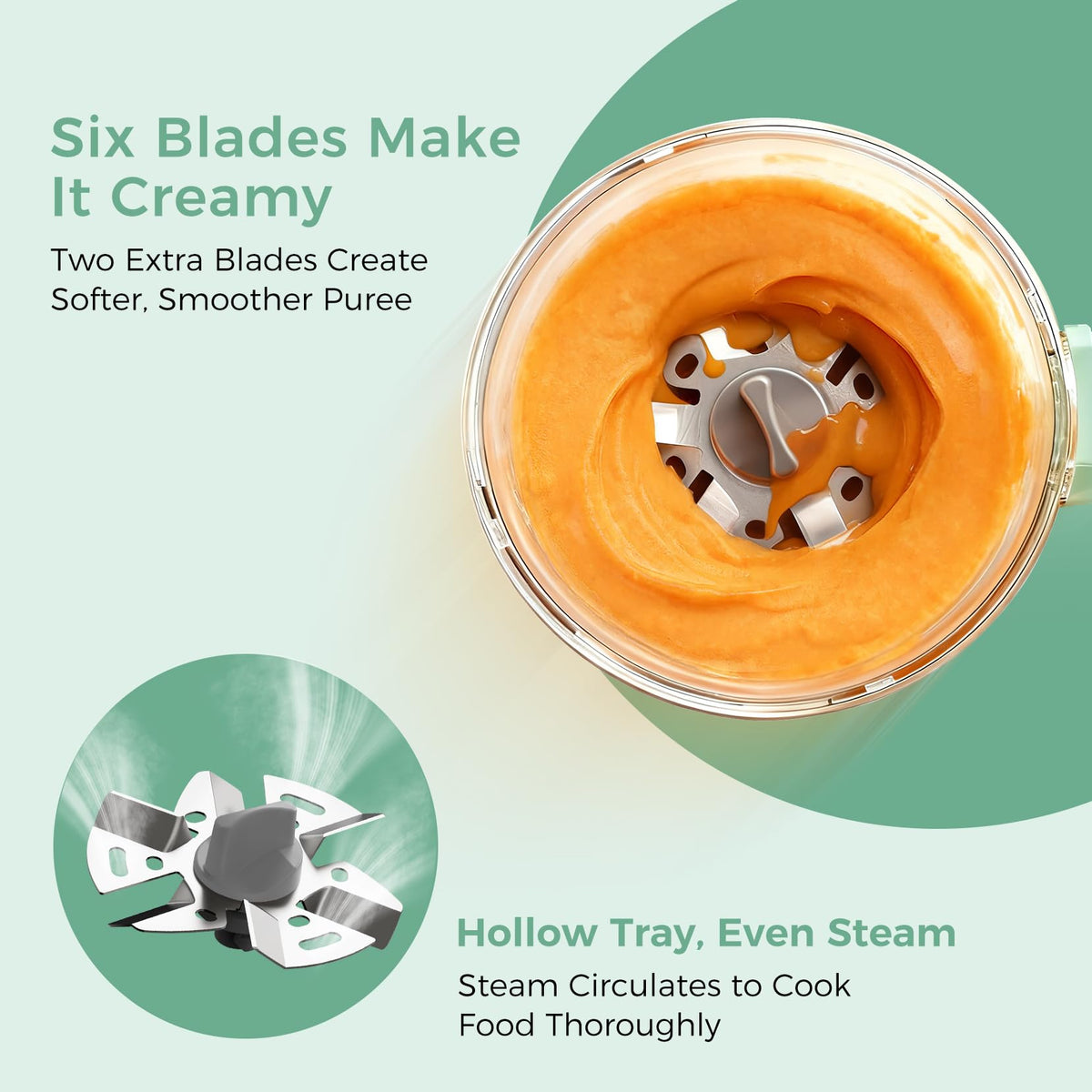 Momcozy AutoMeal Baby Food Maker – One-Step Auto Steam & Blend Food Processor, 15oz Large Cup &
