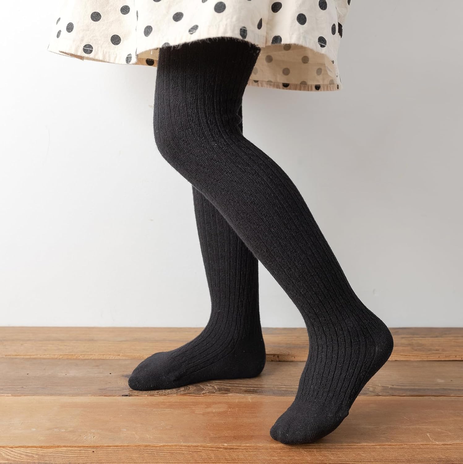 CHUNG Toddler Little Girls Cotton Tights Footed Thick Winter Cable Knit Legging Pantyhose Stocking