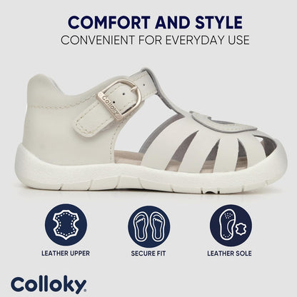 Toddler Girls Fisherman Buckle Sandals - Comfortable Summer Sandals with Closed Toe & Adjustable
