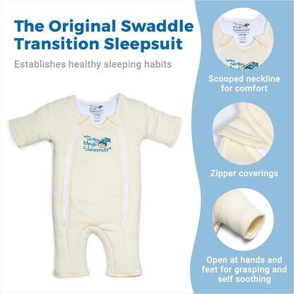 Magic Sleepsuit Baby Merlin's Bamboo/Cotton Baby Swaddle Transition Product - Soft and Cozy Design