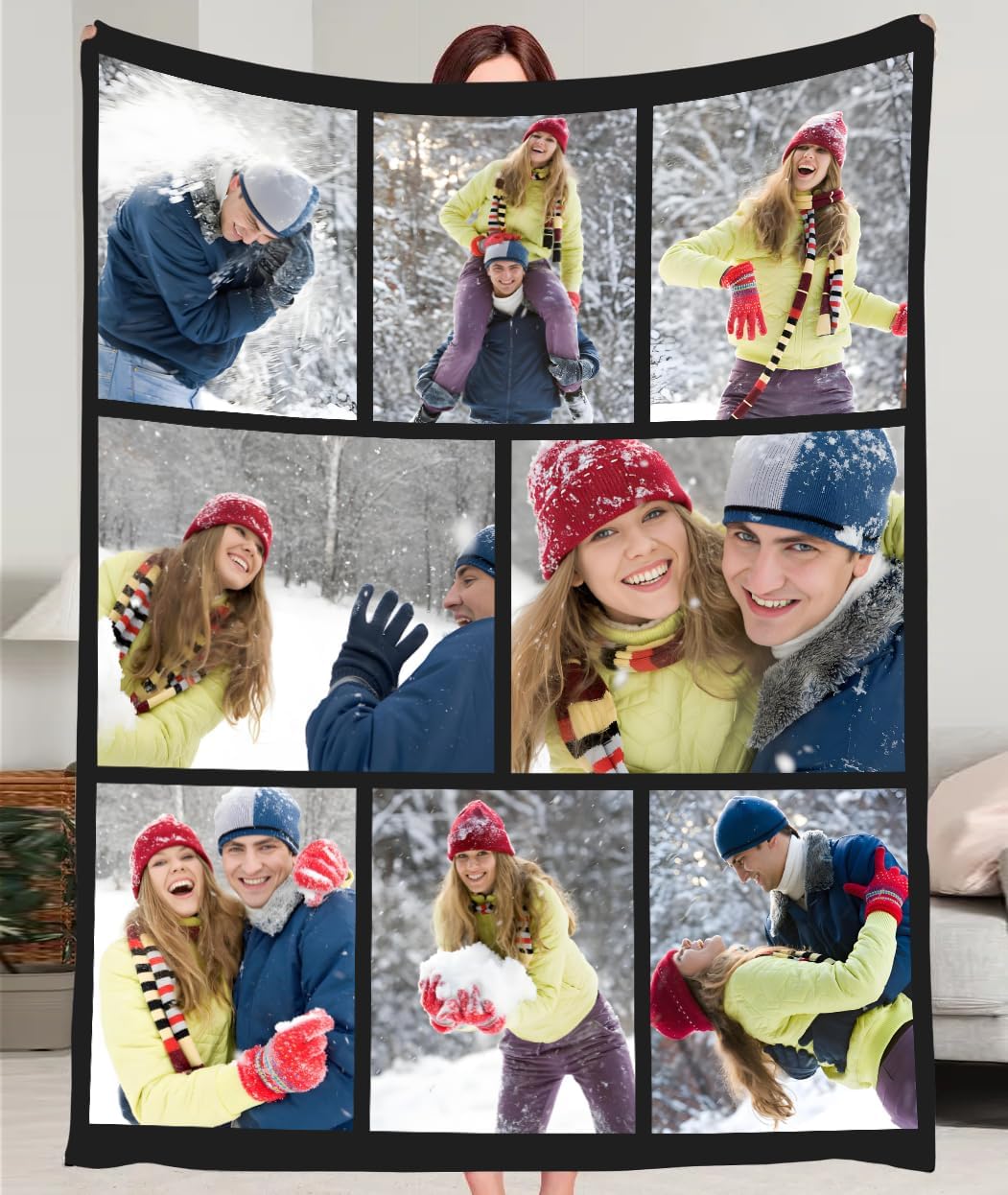Ships Next Day, Custom Blankets with Pictures, Personalized Gifts for Boyfriend, Girlfriend, Photo