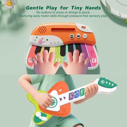 Toddler Baby Guitar Piano Keyboard for 1-3, Touch Baby Piano Guitar Toy for 1 Year Old Musical Toy