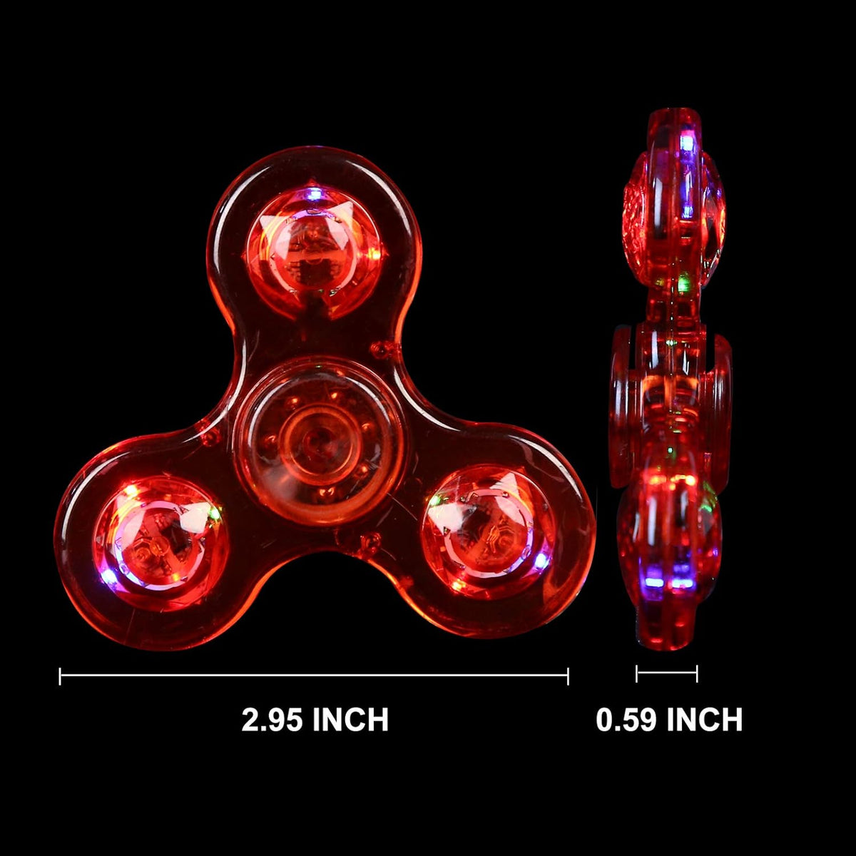 SCIONE LED Fidget Spinners, Light Up Sensory Fidget Toys for Kids, Glow in The Dark Toys for Kids