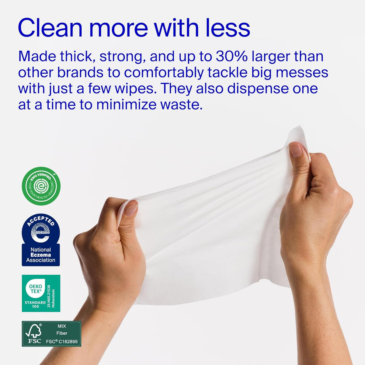 Coterie Baby Wipes for Sensitive Skin, Plant-Based and Plastic-Free Fibers, 99% Water