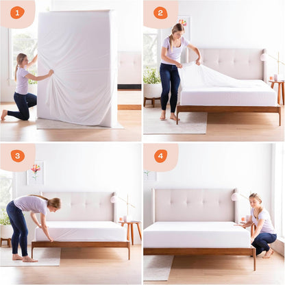 Linenspa Zippered Mattress Encasement – Twin Size Waterproof Mattress Protector – Quiet Cover &