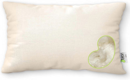 Bean Products Travel/Toddler Organic Kapok Pillow + Natural Org Case - 13" x 18" - Organic Cotton