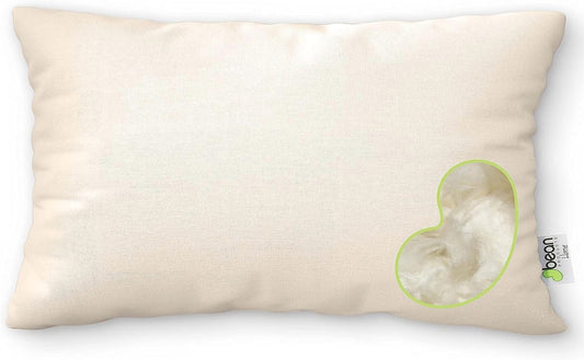 Bean Products Travel/Toddler Organic Kapok Pillow + Natural Org Case - 13" x 18" - Organic Cotton