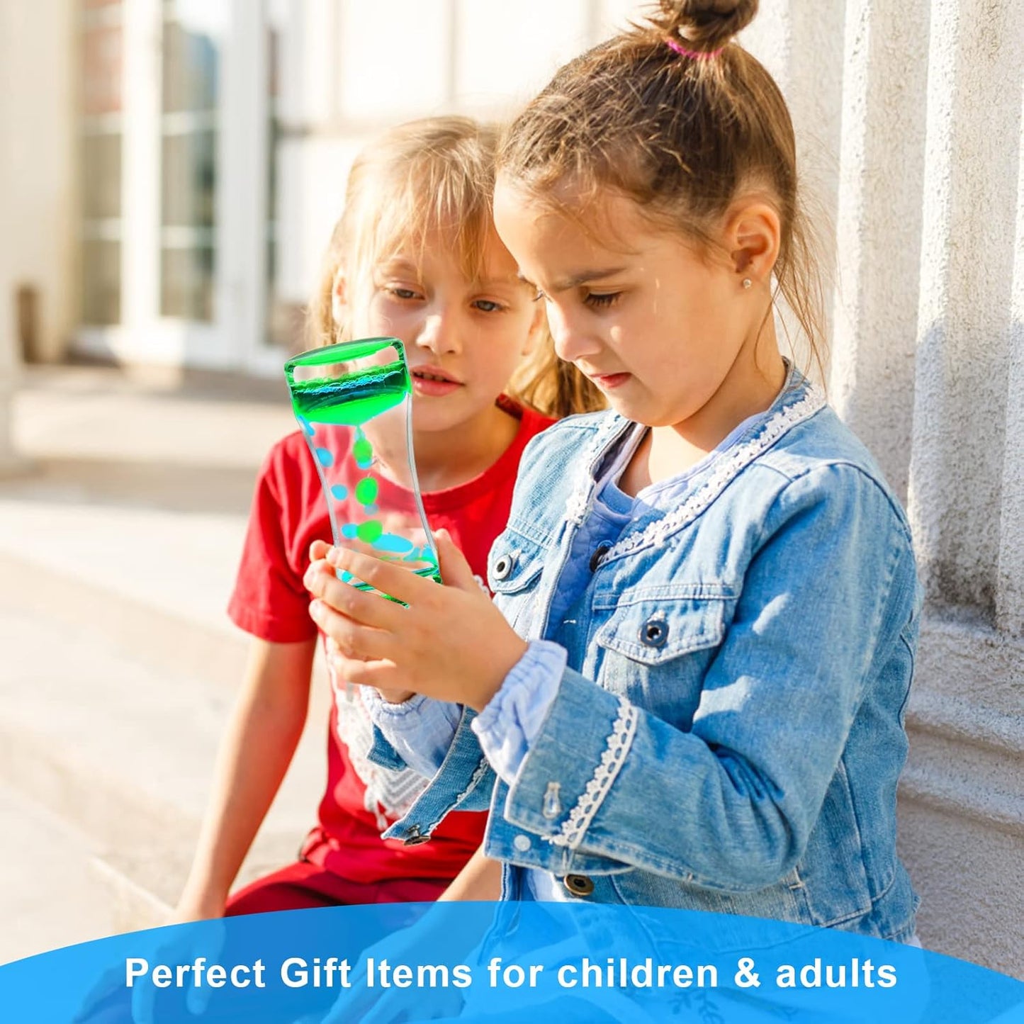 Coitak Liquid Motion Bubbler Timer for Sensory Play, Fidget Toy, Desk Top, 3 Pack, Assorted Colors