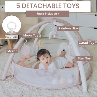 6-in-1 XL Play Mat & Play Gym, Baby Gym, Baby Activity Gym, Sensory Exploration and Motor Skill