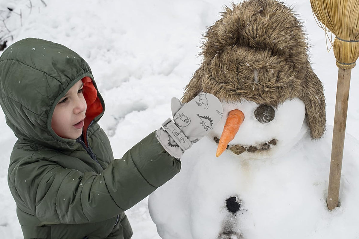 Toddler Gloves Kids Mittens Winter Warm Lined Fleece Gloves Waterproof Snow Baby Mitten for Boys