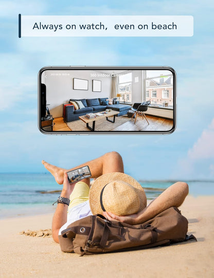 GNCC Indoor Security Camera, 2 Packs 1080PCameras for Home Security Wi-Fi Cameras, Motion/Sound