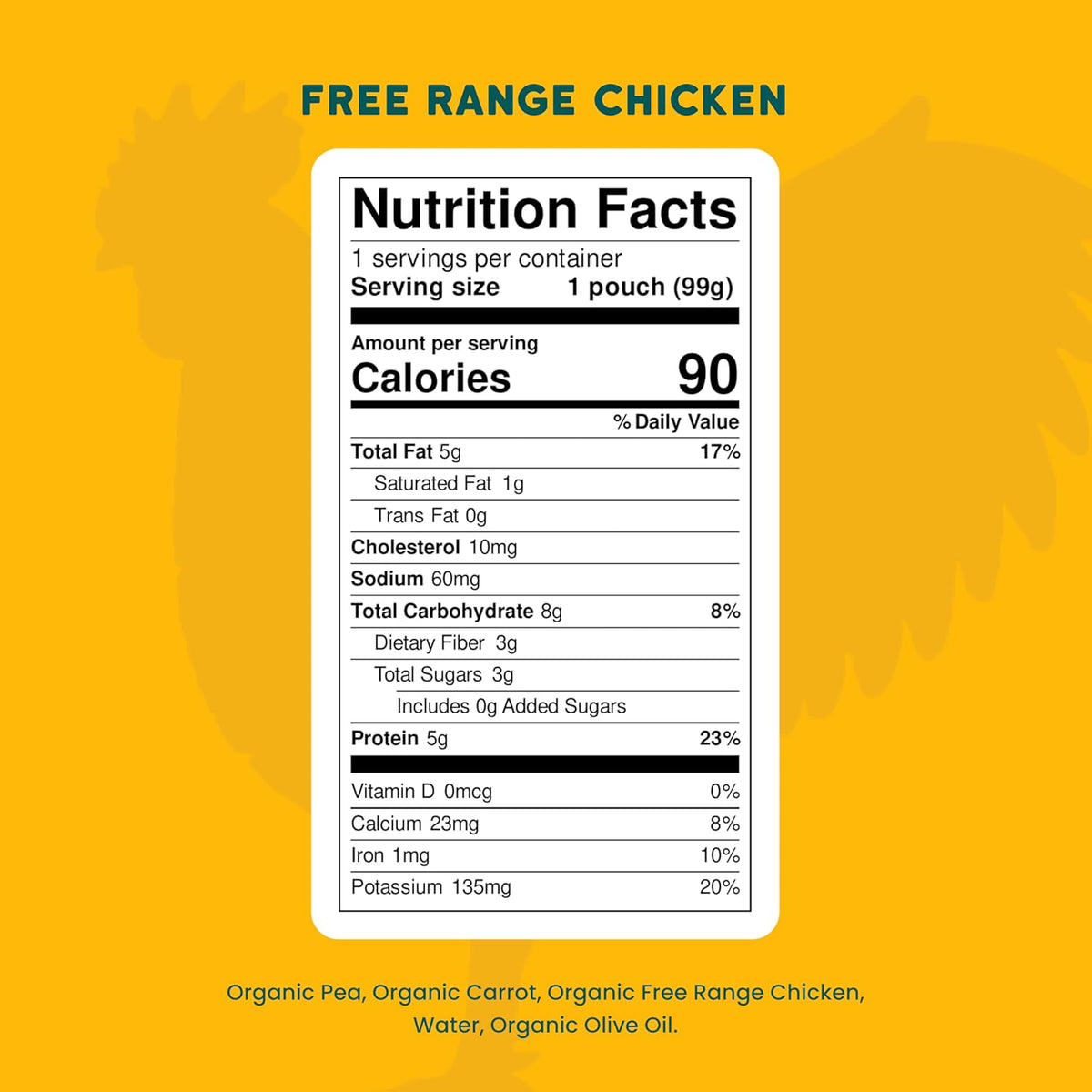 Serenity Kids 6+ Months Baby Food Chicken Pouch Puree - Ethically Sourced Free-Range Chicken &