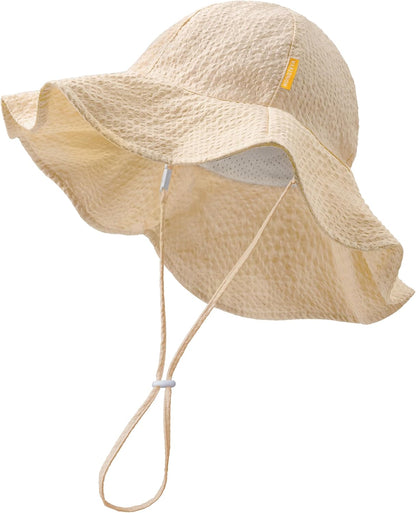 HONGTEYA Baby Sun Hat Toddler Girl Beach Hat Adjustable Outdoor Summer Hat UPF 50+ Sun Protection