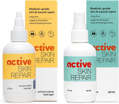 Active Skin Repair - First Aid Natural & Non-Toxic Healing Ointment & Antiseptic Spray for Minor
