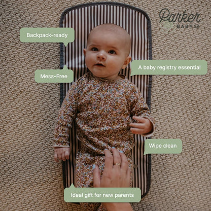 Parker Baby Portable Changing Pad for Diapers | Large & Travel-Friendly Baby Diapers Changing Pad |