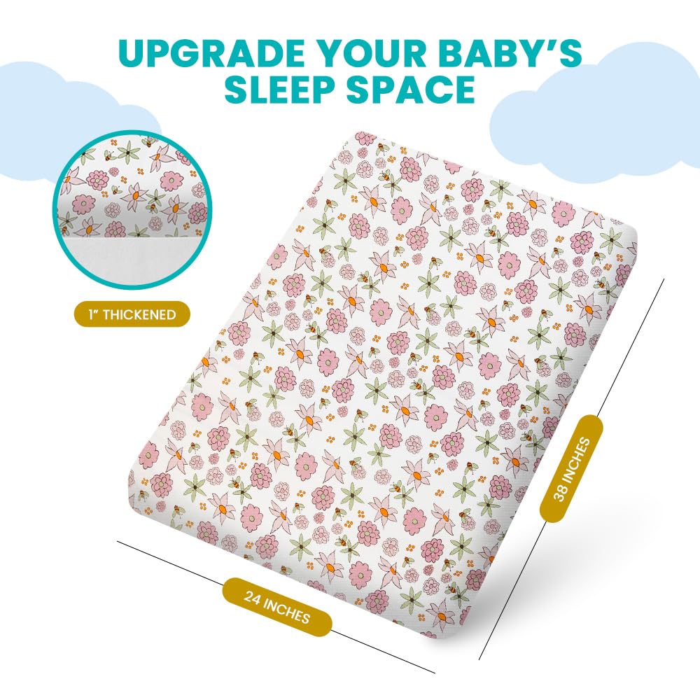 Breathable Crib Mattress, Washable High Rebound Foam for Baby Cribs, Fits Standard Toddler Beds