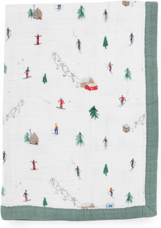 Little Unicorn Newborn Receiving Quilt | Ultra- Soft, Multi-Layered Muslin Fabric | Gift for