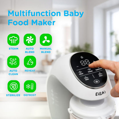 EVLA'S Baby Food Maker, Steamer, Blender, Baby Food Processor for Healthy Homemade Baby Food in