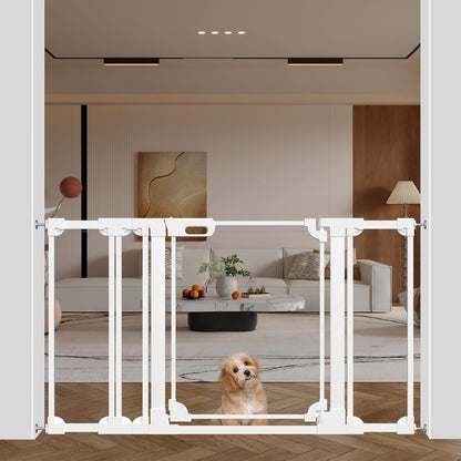 WAOWAO Clear Acrylic Baby Gate for Stairs Modern Design Acrylic Auto Close Pet Gate, 48.42-57.08"