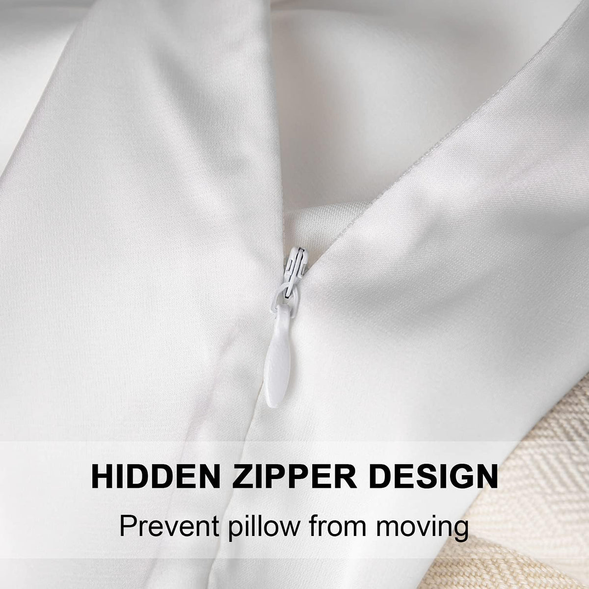 Mulberry Silk Pillowcase for Hair and Skin,King Size Cooling Silk Pillow Case with Hidden