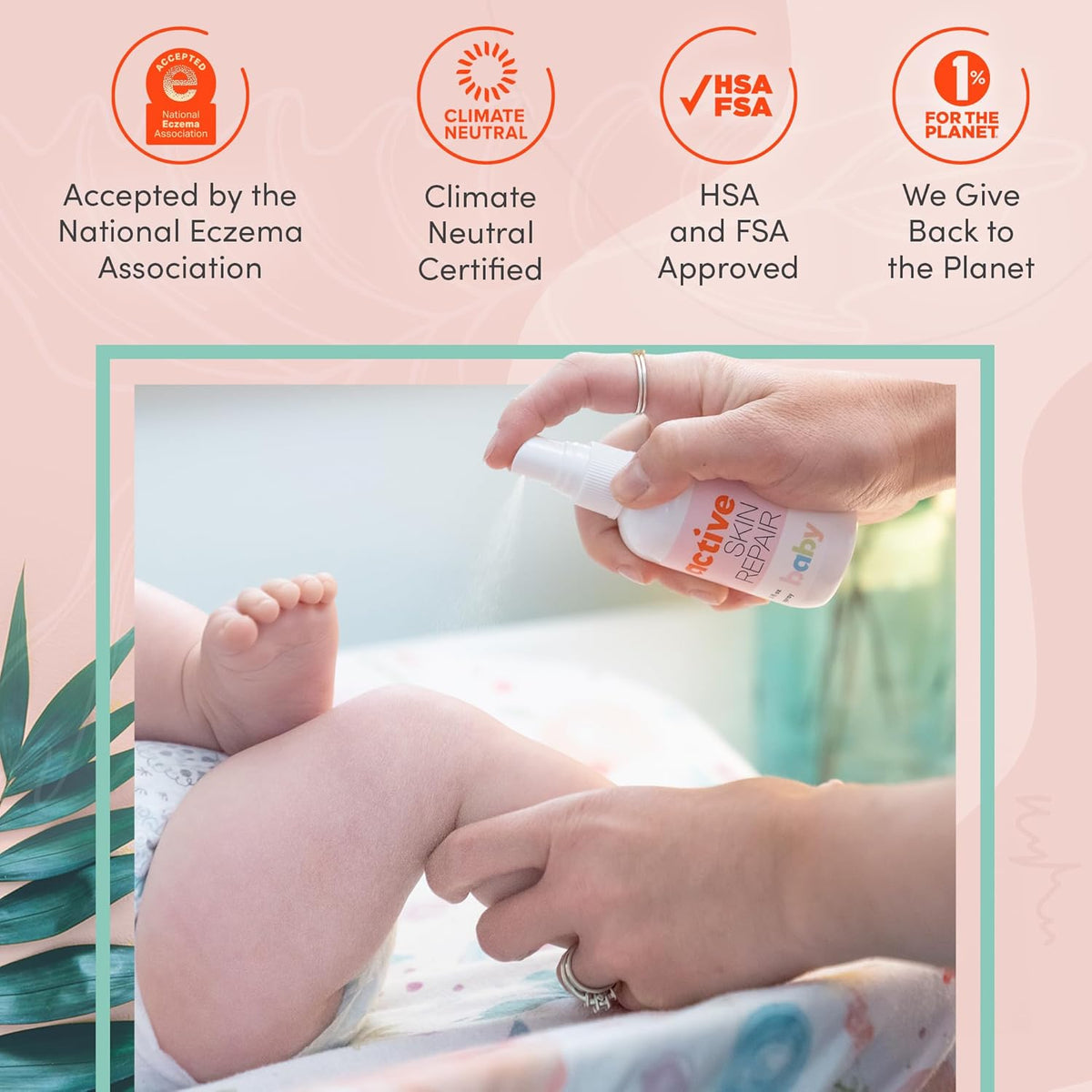 Active Skin Repair Natural, Non-Toxic, No Sting Baby Spray First Aid Safe For Use on Diaper Rash