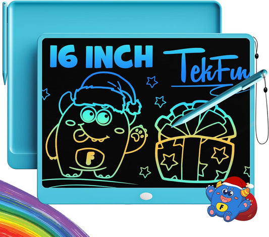TEKFUN LCD Writing Tablet Doodle Board, 16 Inch Colorful Drawing Tablet Writing Pad, Toddler Toys