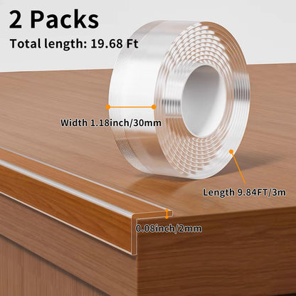 2Pack Baby Proofing Edge Protector for Baby,Clear Edge Protector Strip Sharp Edge Wrap Cover