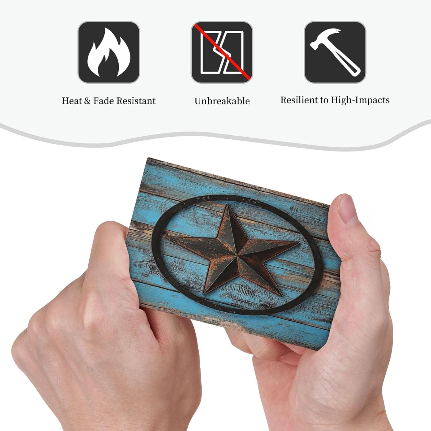 Light Switch Cover Plate Rustic Wood Country Barn Texas Star On Teal 1 Gang No Device Blank