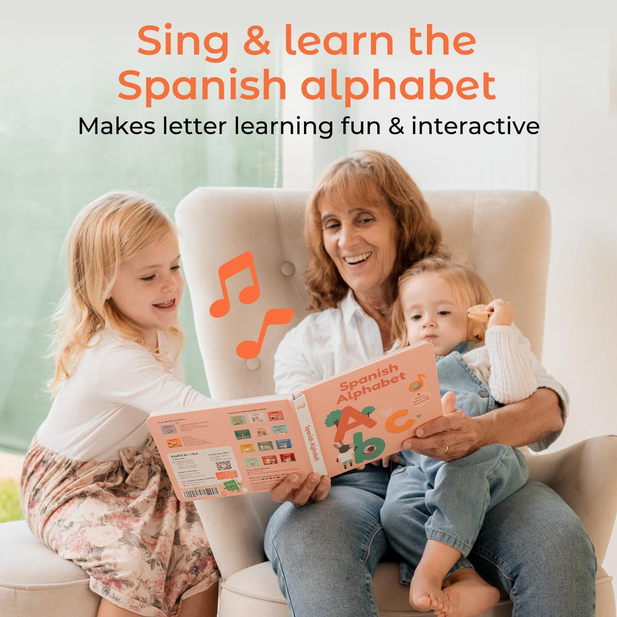 Cali's Books Spanish Nursery Rhymes Sound Book for Babies and Toddlers 1-3 | Baby Books with