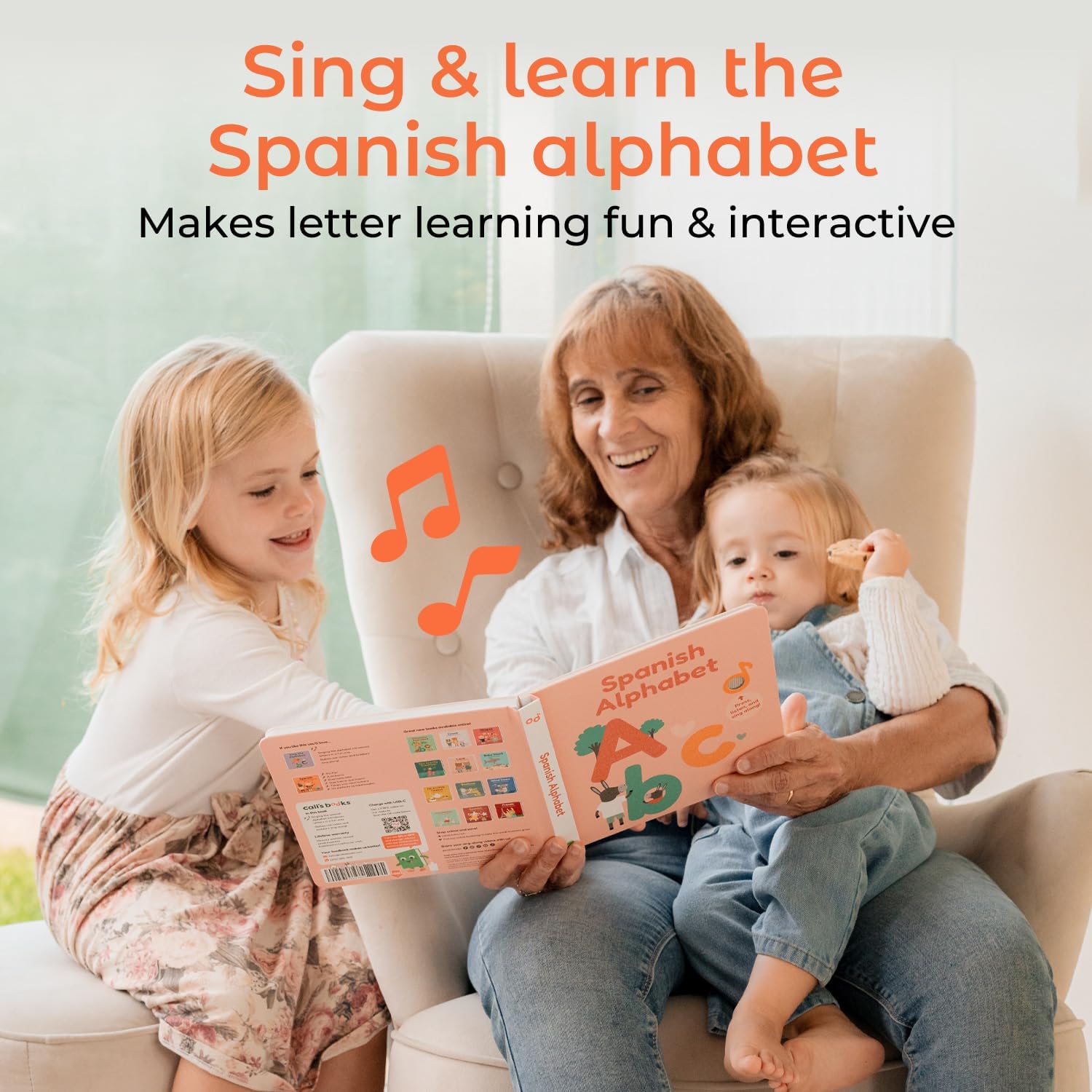 Cali's Books Spanish Nursery Rhymes Sound Book for Babies and Toddlers 1-3 | Baby Books with