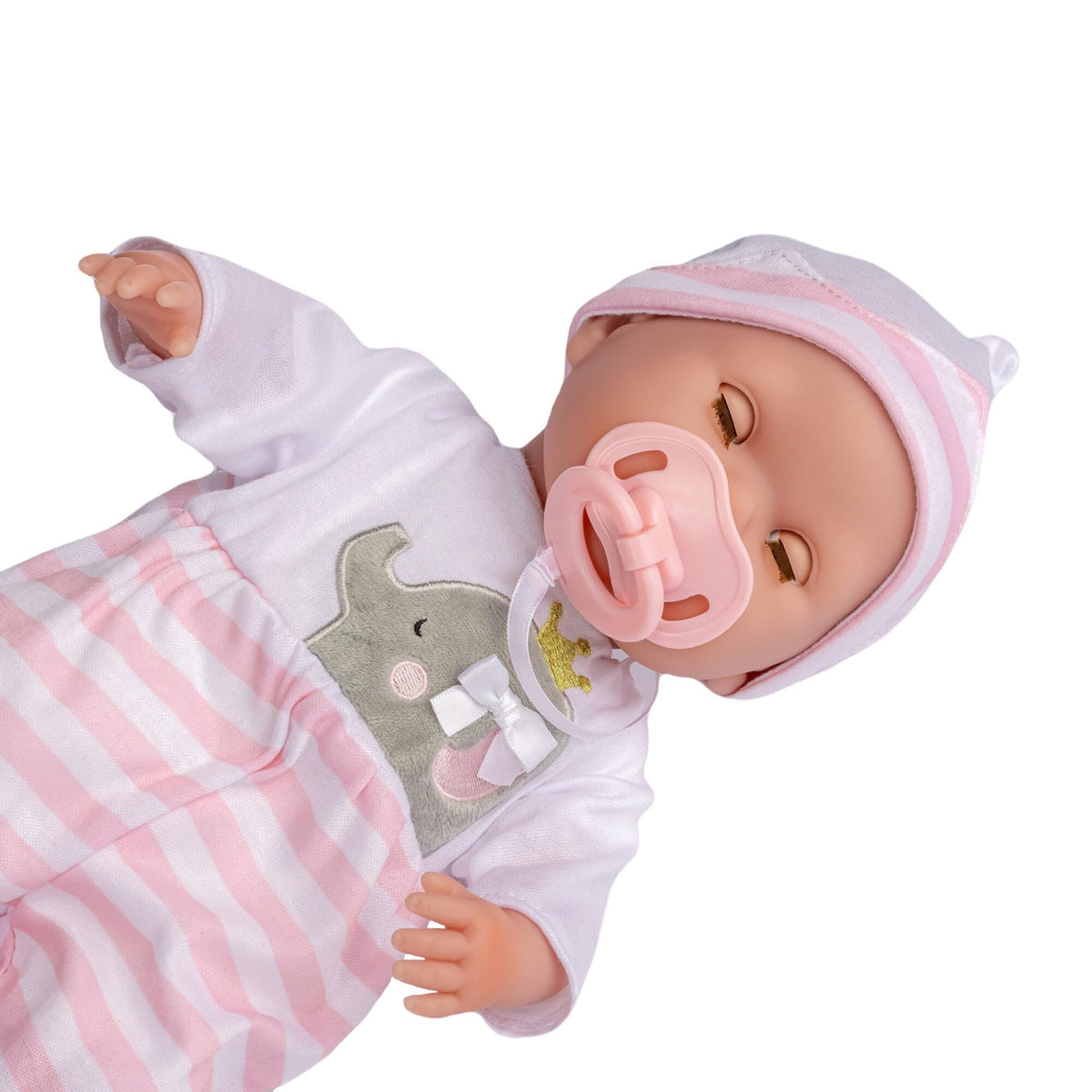 15" Realistic Soft Body Baby Doll with Open/Close Eyes | JC Toys - Berenguer Boutique | 10 Piece