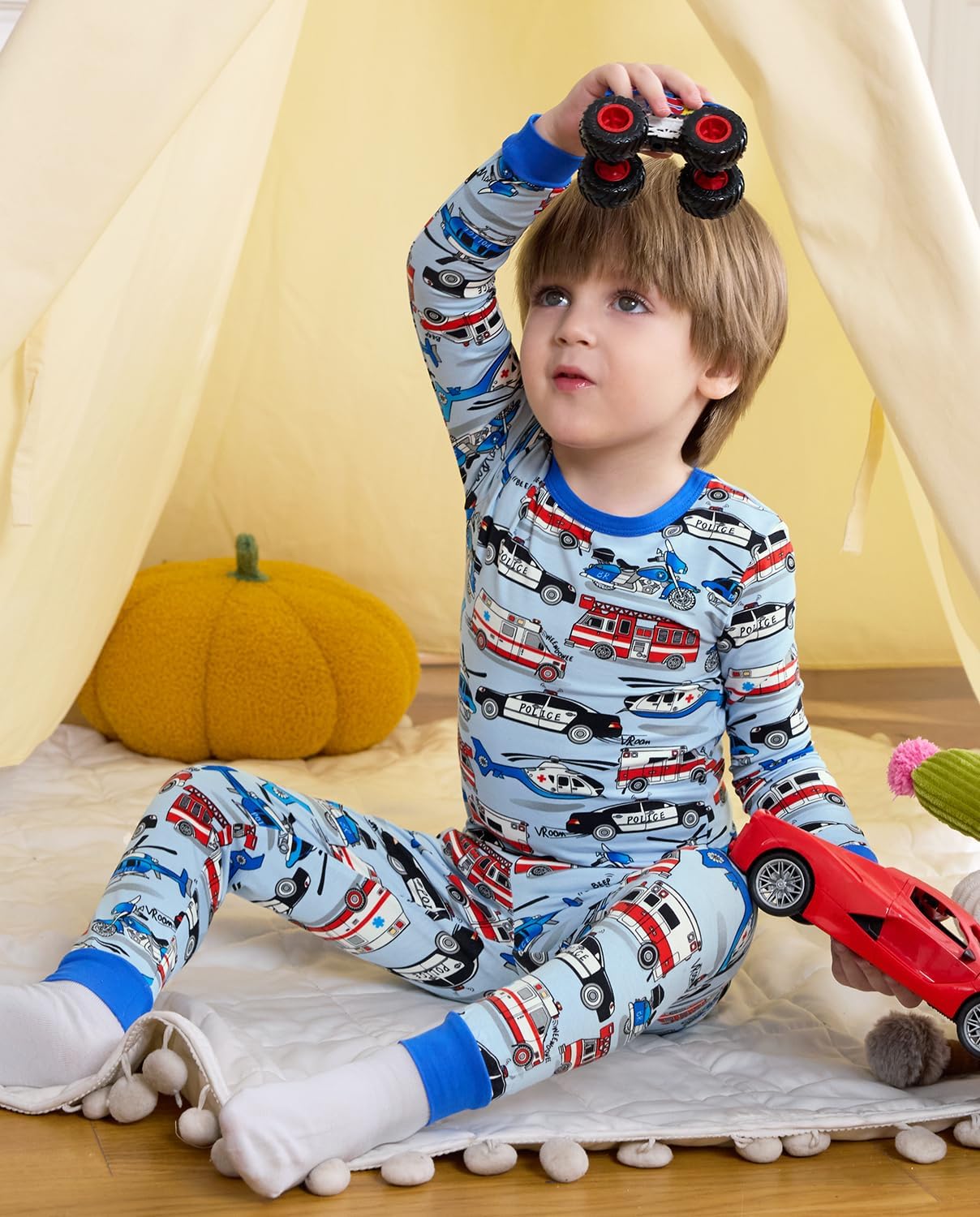 Bamboo Viscose Toddler Pajamas Boys Girls Baby 12M-8Y Pjs Sets Kids 2pcs Snug fit Long-Sleeve