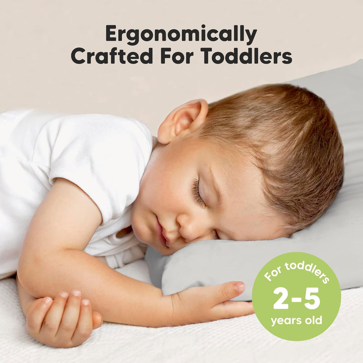 KeaBabies Toddler Pillow with Pillowcase, Jumbo 14X20 - Soft Organic Cotton Toddler Pillows for