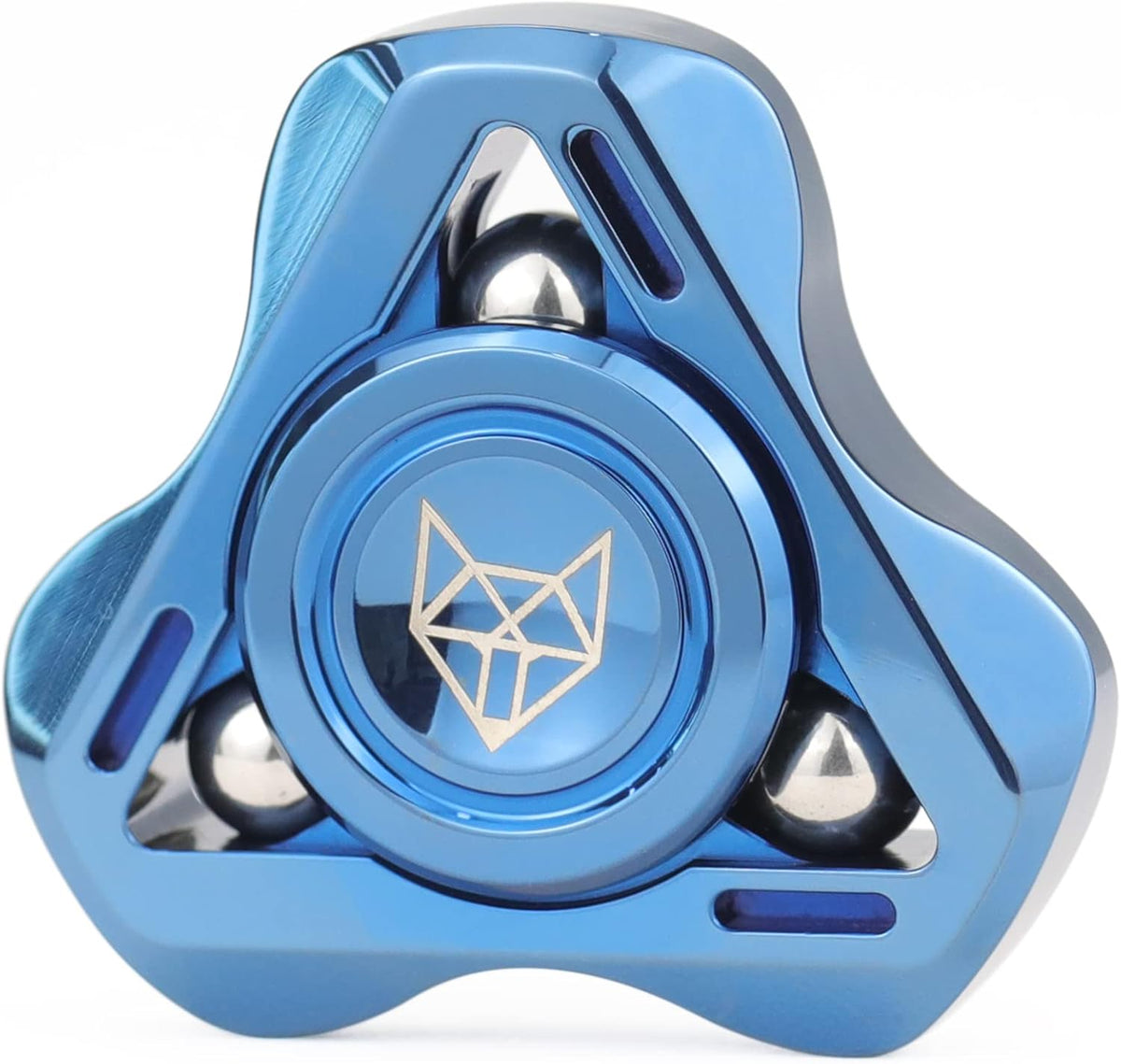 FREELOVE Upgraded Fox Metal Fidget Spinner for Adults, Steel/Glow Balls Clicking Noise, Mini Small