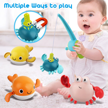 Dwi Dowellin Bath Toy for Toddlers ,Bathtub Toy with Floating Mold Free Swimming Toys and Stacking