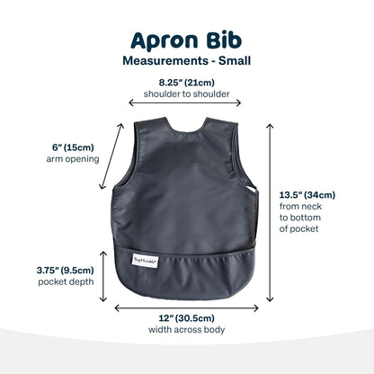 Tiny Twinkle Mess Proof Apron Bibs - 2 Pack Waterproof & Lightweight Baby Bibs for Led Weaning |