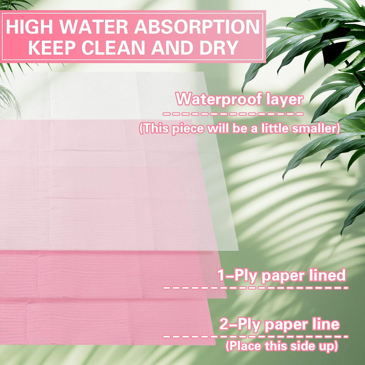 100pcs Disposable Changing Liner 2-ply Baby Changing Station Pad Disposable Changing Pads Diaper