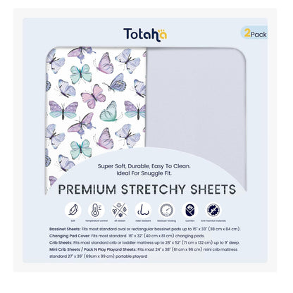 TotAha Premium Stretchy Changing Pad Cover, Buttery Soft Diaper Changing Pad Covers for Girls Boys