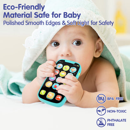 Toys for 1 Year Old Boy, 15 Functions Phone Baby Toys 6-12 Months, Baby Cell Phone 12-18 Months