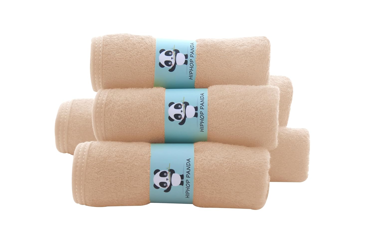 HIPHOP PANDA Baby Washcloths, Rayon Made from Bamboo - 2 Layer Ultra Soft Absorbent Newborn Bath