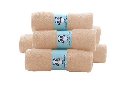 HIPHOP PANDA Baby Washcloths, Rayon Made from Bamboo - 2 Layer Ultra Soft Absorbent Newborn Bath
