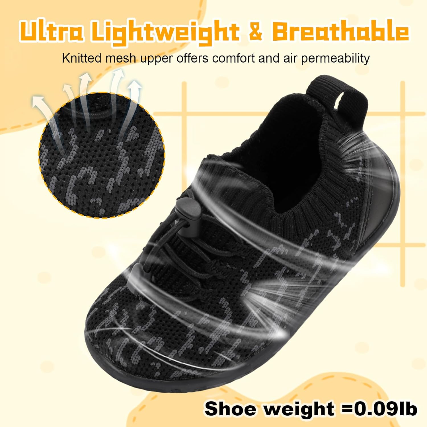 FEETCITY Baby Shoes Boys Girls First Walking Shoes Lightweight Infant Sneakers Slip On Shoe