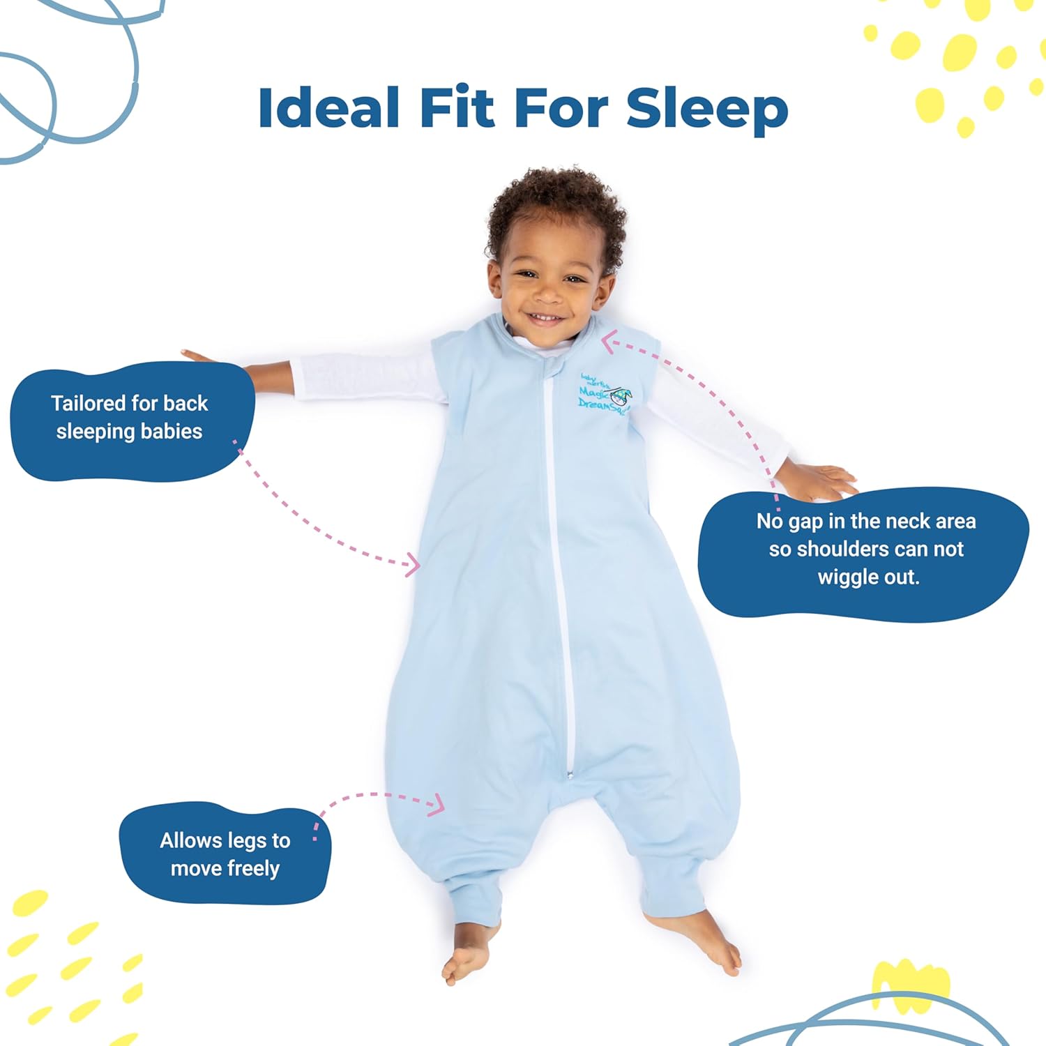 Magic Sleepsuit Baby Merlin's Cotton Baby Swaddle Transition Product - Soft and Cozy Design, Double