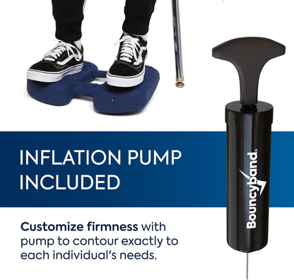 Bouncyband Wiggle Feet, Dark Blue, 1 Pack – Sensory Foot Cushion Quietly Facilitates Movement to