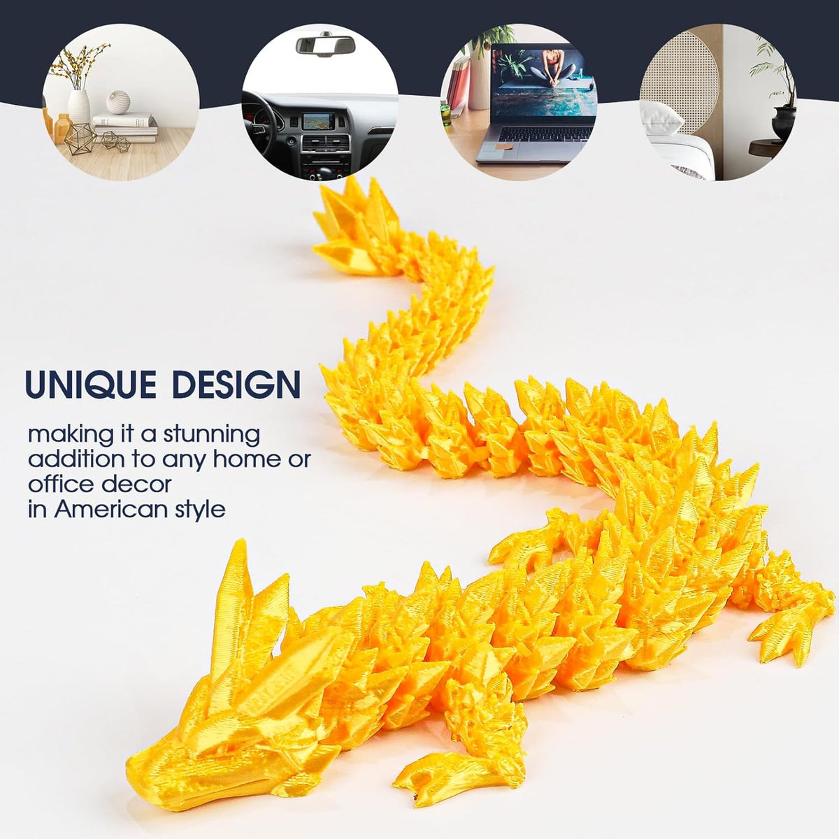 3D Printed Dragon Egg with Dragon Inside,12 Inch 3D Printed Dragon Egg Fidget Toy，Home Office Decor
