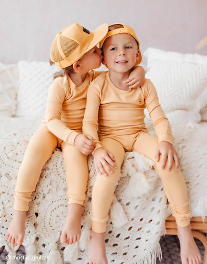 moimoln 6M-8Y Modal Cotton Solid Soft Breathable Baby Toddler Boys Girls Snug fit Pjs Long Sleeve